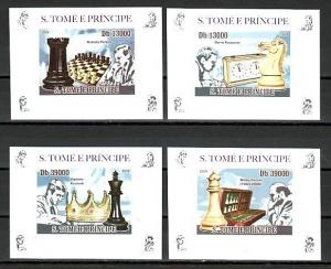 St. Thomas, 2009 issue. Chess issue as 4 Deluxe s/sheets. ^