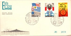 Uruguay, Worldwide First Day Cover, Flags, Olympics, U.P.U. Universal Postal ...