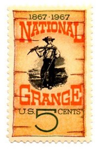 1967 National Grange Single 5c Postage Stamp, Sc# 1323, MNH, OG