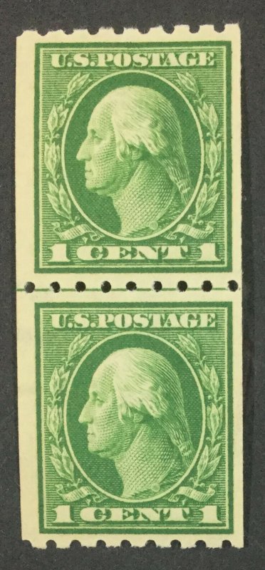 MOMEN: US STAMPS #410 LINE PAIR MINT OG H/NH LOT #48623