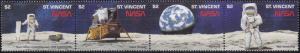 ST. VINCENT [1989] MiNr 1311-14 ( **/mnh) 4er-Streifen Mond
