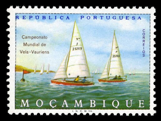 Portuguese Colonies, Mozambique #506var, 951 Yachting Championship, 1 Escudo,...