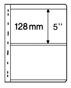 Stocksheets, VARIO 2 PKT, 1 side, Clear (1 lot 5 PKS) (V2C)