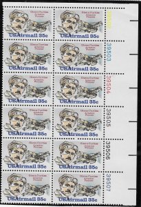 US#C100 $0.35  Glenn Curtiss ZIP block of 4  (MNH) CV$9.00