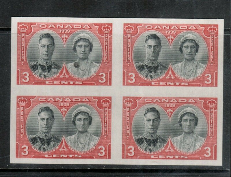 Canada #248a Extra Fine Never Hinged Imperf Block **With Certificate**