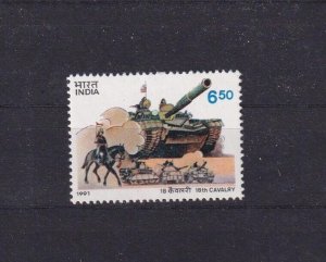 SA12g India 1991 70th Anniv (1992) of the 18th Cavalry Regiment mint stamp