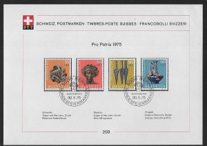 Switzerland B430-B433 1975 Pro Patria PTT Collection Sheet FD