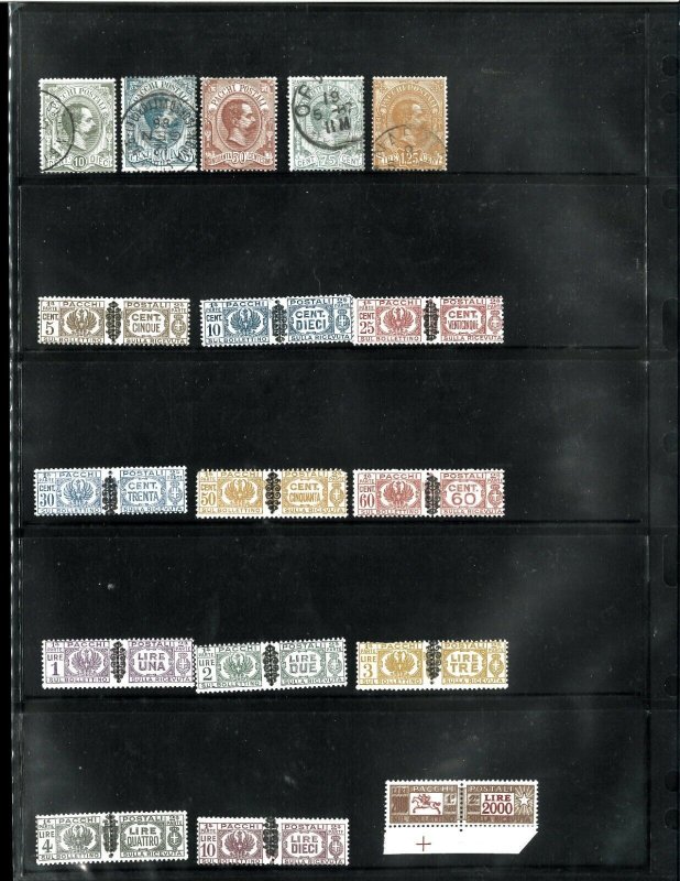 Italy M & U Collection in Vario Stock Sheets 1863-1957. Cat.2031.45