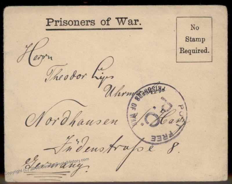 German WWI POW UK Britain Camp Queensferry Flint  Cover Censored 91030
