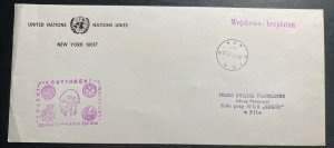 1987 Polish Army Post Office United Nations cover to Pila Poland