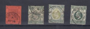 Hong Kong QV/KEVII 1882/1904 Collection Of 4 Swatow Cancels VFU BP9830