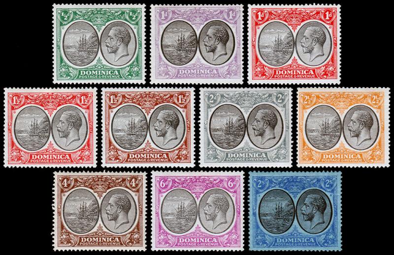 Dominica Scott 65-71, 76, 78, 81 (1923-33) Mint H F-VF, CV $96.00 M