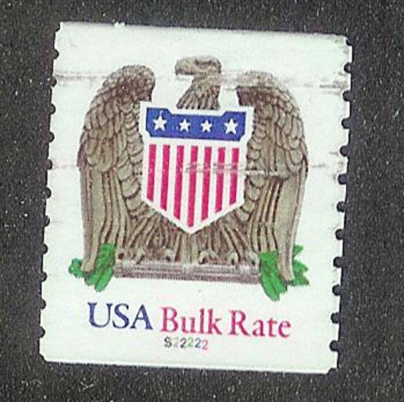 US #2604 Eagle and Shield Used PNC Single plate #S22222