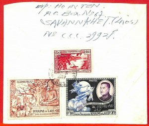 aa6330 - LAOS - postal history - LETTER to USA 1957 - UPU-