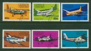 Grenada Grenadines Airplanes 182-187 CTO VF