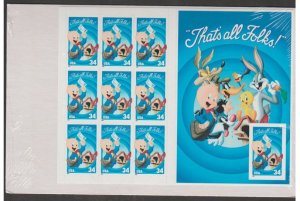 U.S. Scott #3534 Porky the Pig Stamps - Mint NH Booklet - In USPS Package