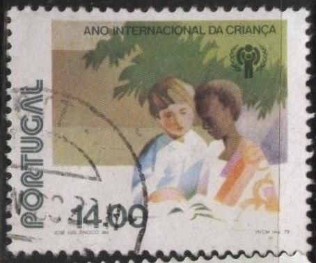Portugal 1428 (used) 14e Year of the Child: two boys (1979)