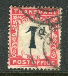 TRANSVAAL; 1907 early Postage Due issue fine used 1d. value