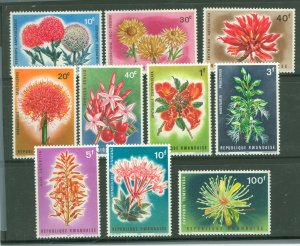 Rwanda #151-160 Mint (NH) Single (Complete Set) (Flowers)