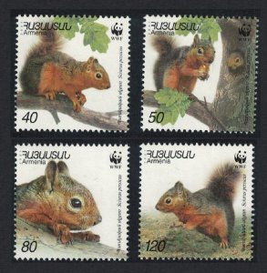 Armenia WWF Squirrel 4v 2001 MNH SC#632 a-d SG#484-487 MI#435-438