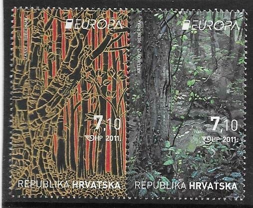 2011   CROATIA  -  SG. 1071 / 1072 -  EUROPA  -  FORESTS  -  MNH