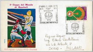 59971 -  ITALY - POSTAL HISTORY:  SPECIAL  POSTCARD 1973 -  BASEBALL