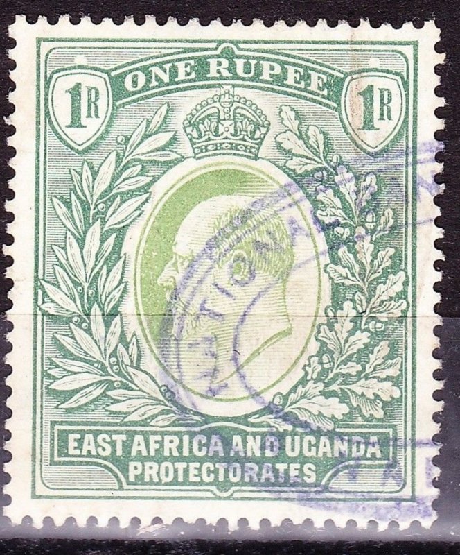 EAST AFRICA & UGANDA 1907 EDVII 1r Green SG26 Fine Used