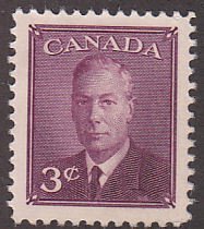 Canada 291 King George VI without Postes-Postage 1950