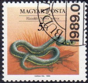 Hungary 3192 - Cto - 5fo Grass Snake (1989) (cv $0.40) (3) +