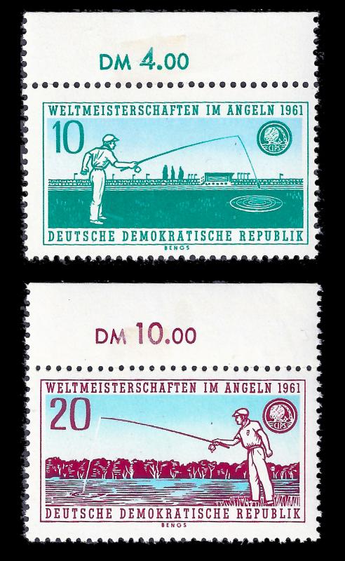 Germany DDR 1961 Sc 563-64 MNH Fishing Competition