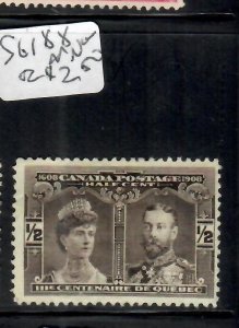 CANADA QUEBEC 1/2C     SG 188   MNG  PP0604HH