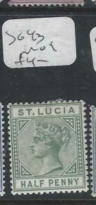 ST LUCIA  (P2705BB)  QV   1/2 D     SG 43    MOG 