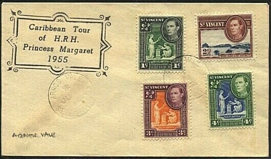 ST VINCENT 1955 cover Visit Princess Margaret - ARNOS VALLEY cds...........19248