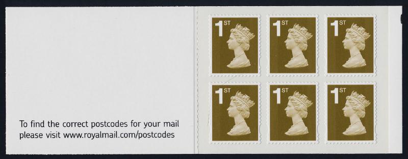 Great Britain MH380a Booklet MNH Queen Elizabeth Machin, To find a Post Code