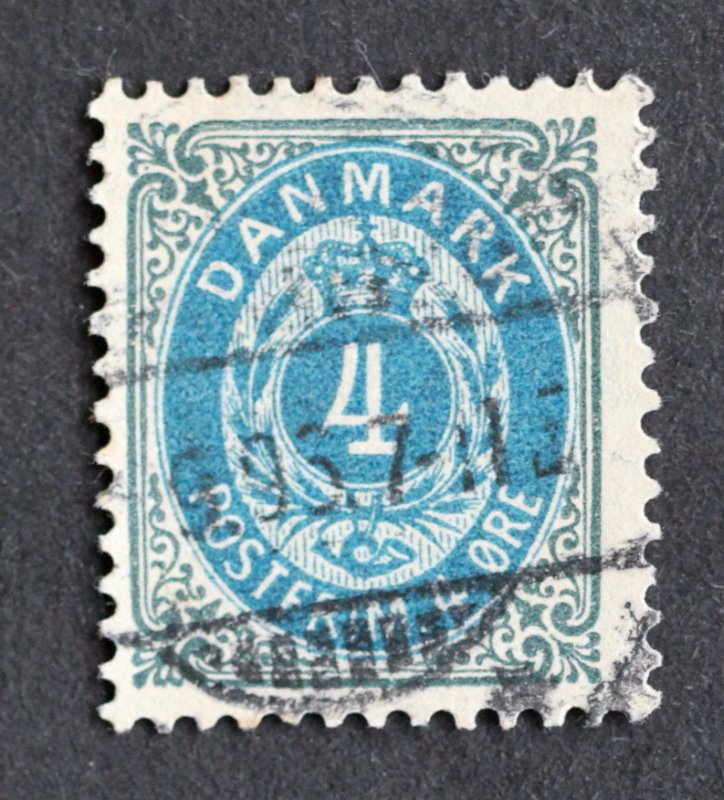 Denmark,   Numeral ,    4 Ore