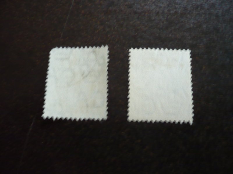 Stamps - Straits Settlements - Scott# 109,112 - Used Part Set of 2 Stamps
