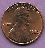 1982 P Lincoln Memorial Cent B544