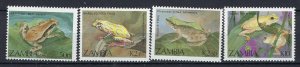 Zambia 462-65 MNH 1989 Frogs (an7748)