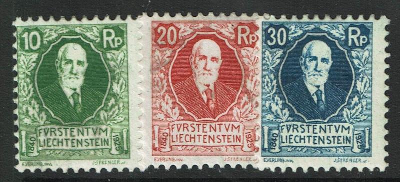 Liechtenstein SC# B1-B3, Mint Hinged, B2 Page Remnant - S2974