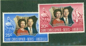 ST CHRISTOPHER,NEVIS _ ANGUILLA 257-8 MNH BIN$ 0.65