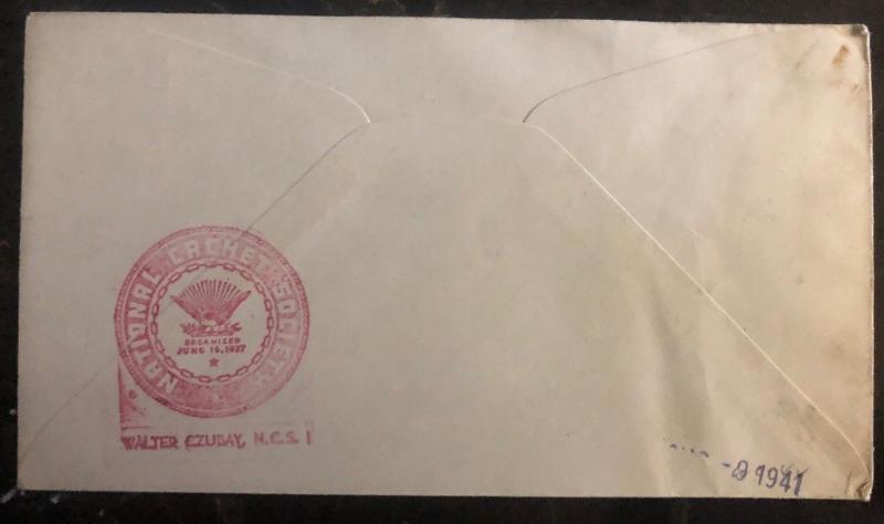 1941 USA American Base Forces Patriotic Censored Cover For United For Defense