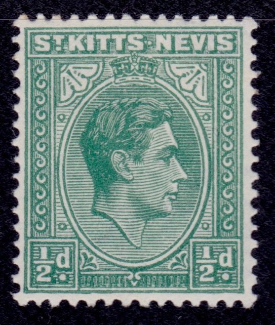 St. Kitts-Nevis 1938-48, KGVI, 1/2p, sc#79, MLH
