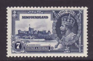 Newfoundland-Sc#227- id20-unused og hinge remnant 7c dark blue KGV Silver Jub