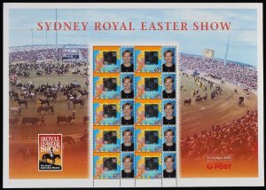 AUSTRALIA 2000 Sydney Royal Easter Show $4.50 SES + imperf proof sheet. MNH **.