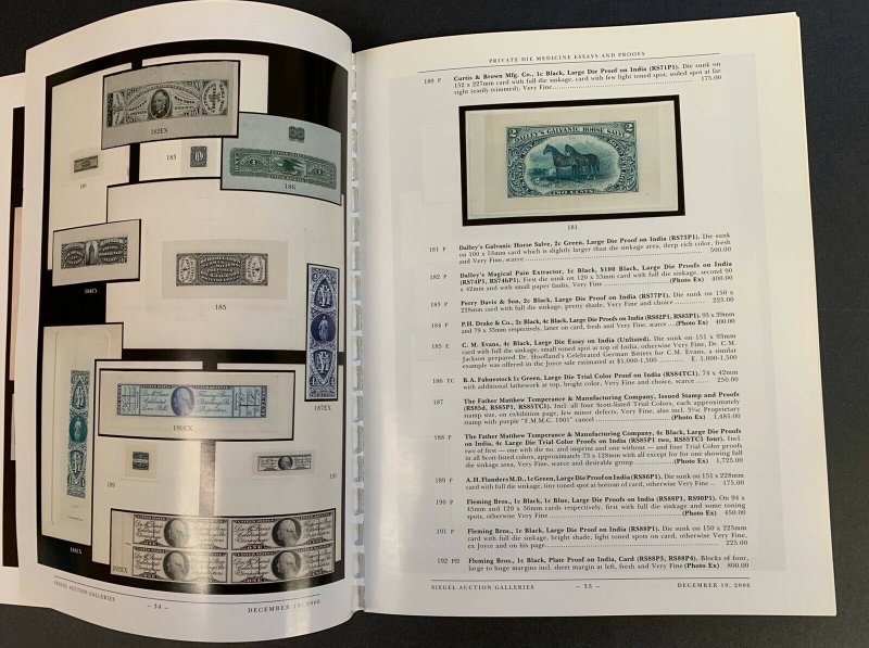 Match & Medicine & Duck Stamps, Robert A. Siegel, Sale #926, December 19, 2006