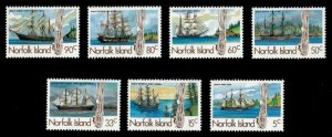 Norfolk Island 1985 - Whaling Ships - Set of 7v - Scott 356-57, 359-63 - MNH