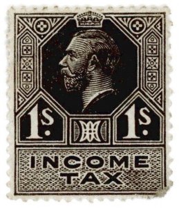 (I.B) George V Revenue : Income Tax 1/- (1914)