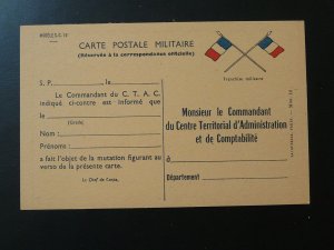 military postal stationery card France