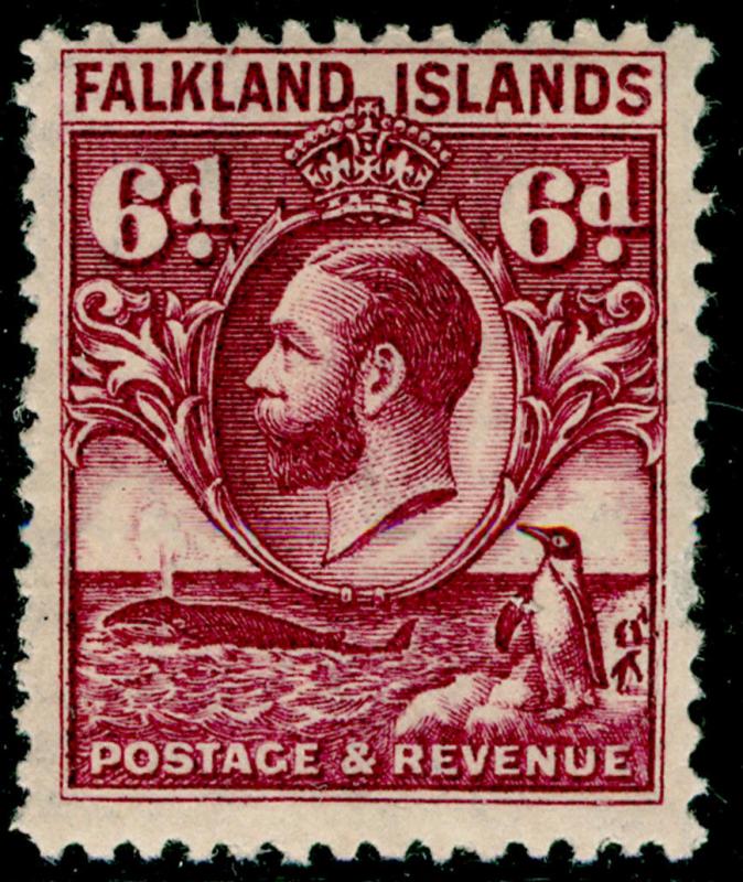 FALKLAND ISLANDS SG121, 6d purple, VLH MINT. Cat £24.