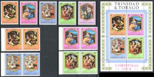 Trinidad & Tobago Sc# 191-195, 191a-194b MNH 1970 Christmas